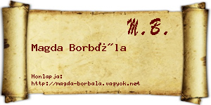 Magda Borbála névjegykártya