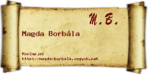 Magda Borbála névjegykártya
