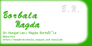 borbala magda business card